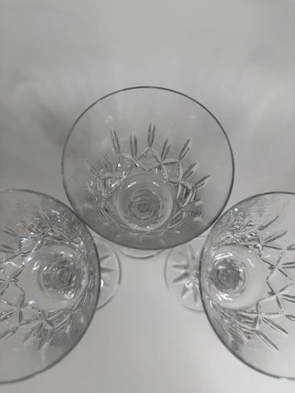 Galway Baldmore Irish Lead Crystal Water or Wine Goblets, approx. 7.75